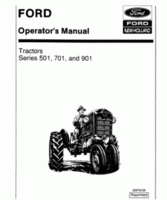 Operator's Manual for FORD Tractors model 701