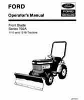 Operator's Manual for FORD Tractors model 1210