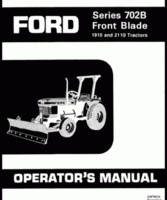 Operator's Manual for FORD Tractors model 702B