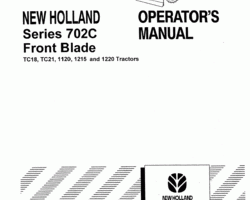 Operator's Manual for New Holland Tractors model TC21