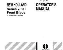 Operator's Manual for New Holland Tractors model 1920