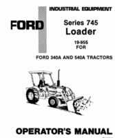 Operator's Manual for FORD Tractors model 340A