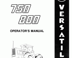 Operator's Manual for New Holland Tractors model 750
