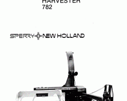 Operator's Manual for New Holland Harvesting equipment model 782