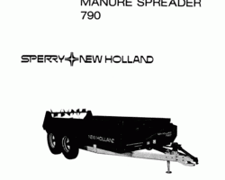 Operator's Manual for New Holland Spreaders model 790