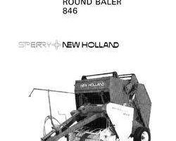 Operator's Manual for New Holland Balers model 846