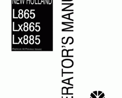 Operator's Manual for New Holland Tractors model LX865
