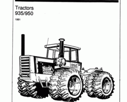 Operator's Manual for New Holland Tractors model 935