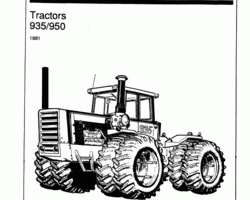 Operator's Manual for New Holland Tractors model 950