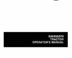 Operator's Manual for New Holland Tractors model 976V