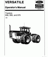 Operator's Manual for FORD Tractors model 976
