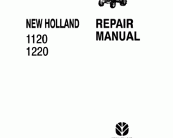 Service Manual for New Holland Tractors model 1215