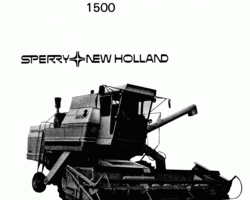 Operator's Manual for New Holland Combine model 1500