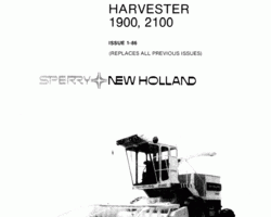 Operator's Manual for New Holland Harvesting equipment model 1900