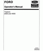 Operator's Manual for FORD Tractors model 4000