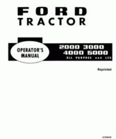 Operator's Manual for FORD Tractors model 5000