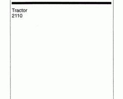 Operator's Manual for New Holland Tractors model 2110