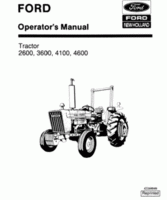 Operator's Manual for FORD Tractors model 3600