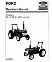 Operator's Manual for FORD Tractors model 3910