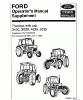 Operator's Manual for FORD Tractors model 3430