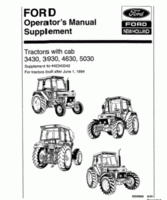 Operator's Manual for FORD Tractors model 4630