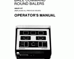 Operator's Manual for New Holland Balers model 855