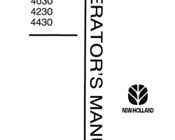 Operator's Manual for New Holland Tractors model 3830