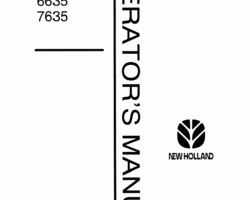 Operator's Manual for New Holland Tractors model 5635