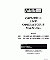 Operator's Manual for FORD Engines model C5PG-300