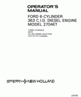 Operator's Manual for FORD Engines model TR75