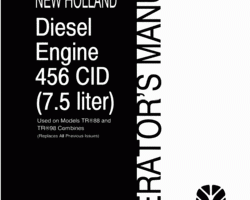 Operator's Manual for New Holland Combine model TR98