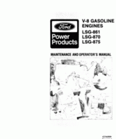 Operator's Manual for FORD Engines model 870