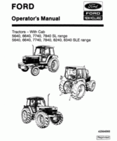 Operator's Manual for FORD Tractors model 5640SLE