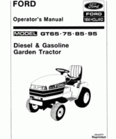 Operator's Manual for FORD Tractors model GT75