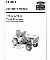 Operator's Manual for FORD Tractors model 16