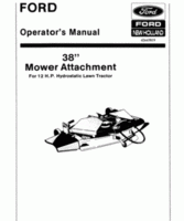 Operator's Manual for FORD Tractors model 38