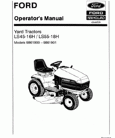 Operator's Manual for FORD Tractors model LS55