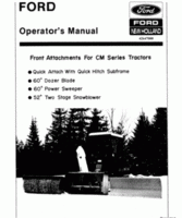 Operator's Manual for FORD Tractors model 274