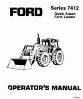 Operator's Manual for FORD Tractors model 7412