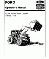 Operator's Manual for FORD Tractors model 7840