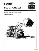 Operator's Manual for FORD Tractors model 8240
