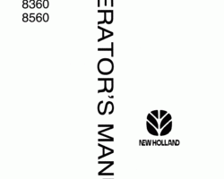 Operator's Manual for New Holland Tractors model 8360