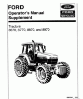 Operator's Manual for FORD Tractors model 8770