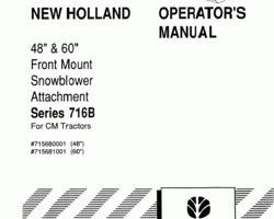 Operator's Manual for New Holland Tractors model 716B