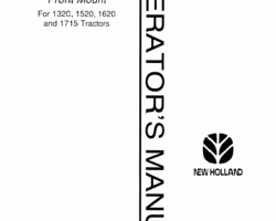 Operator's Manual for New Holland Tractors model 1520