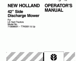 Operator's Manual for New Holland Tractors model LS35