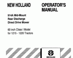 Operator's Manual for New Holland Tractors model 1220