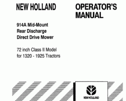 Operator's Manual for New Holland Tractors model 1320