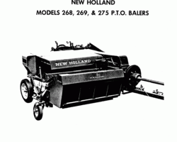 Operator's Manual for New Holland Balers model 268