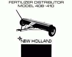 Operator's Manual for New Holland Spreaders model 410